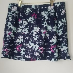 Lady Hagen Floral Printed Skort Dark Navy